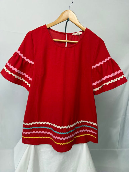 Entro- Red Blouse