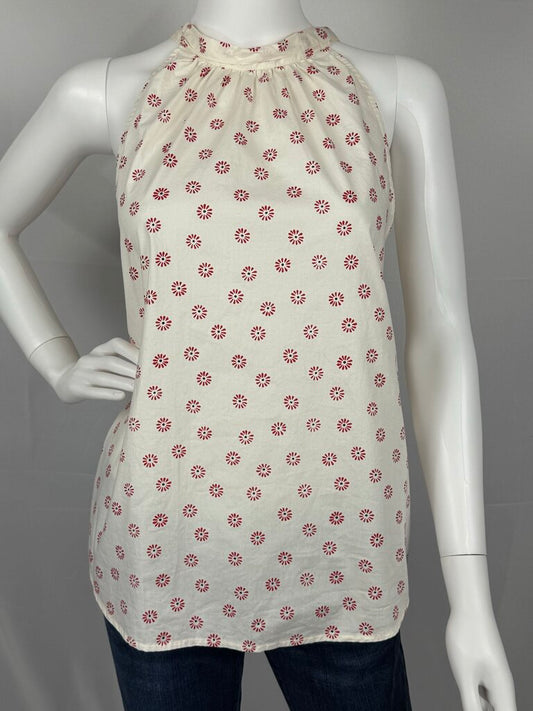 J.Crew - NWT - White, Red - Floral Blouse