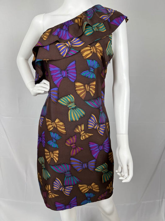 Britt Ryan - Brown - Silk Bow Dress
