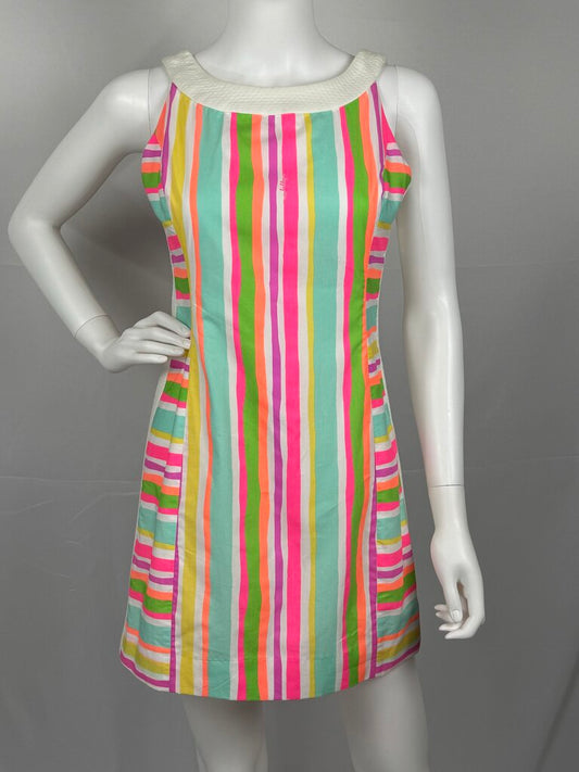 Lilly Pulitzer - White Striped Shift Dress