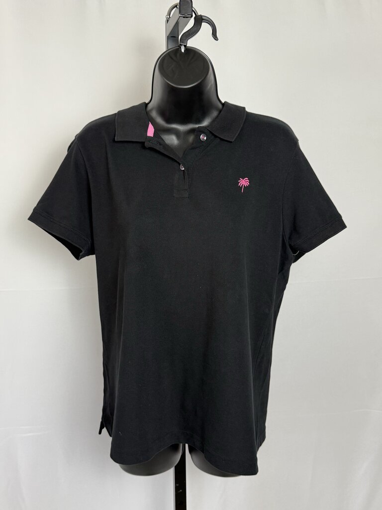 Lilly Pulitzer - Black - SS Polo Vintage White Label