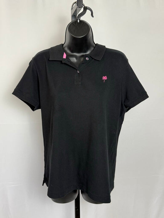 Lilly Pulitzer - Black - SS Polo Vintage White Label