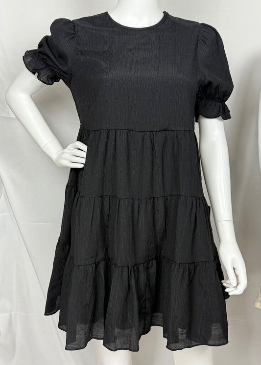 Lulu's - NWT - Black - Babydoll Dress SS