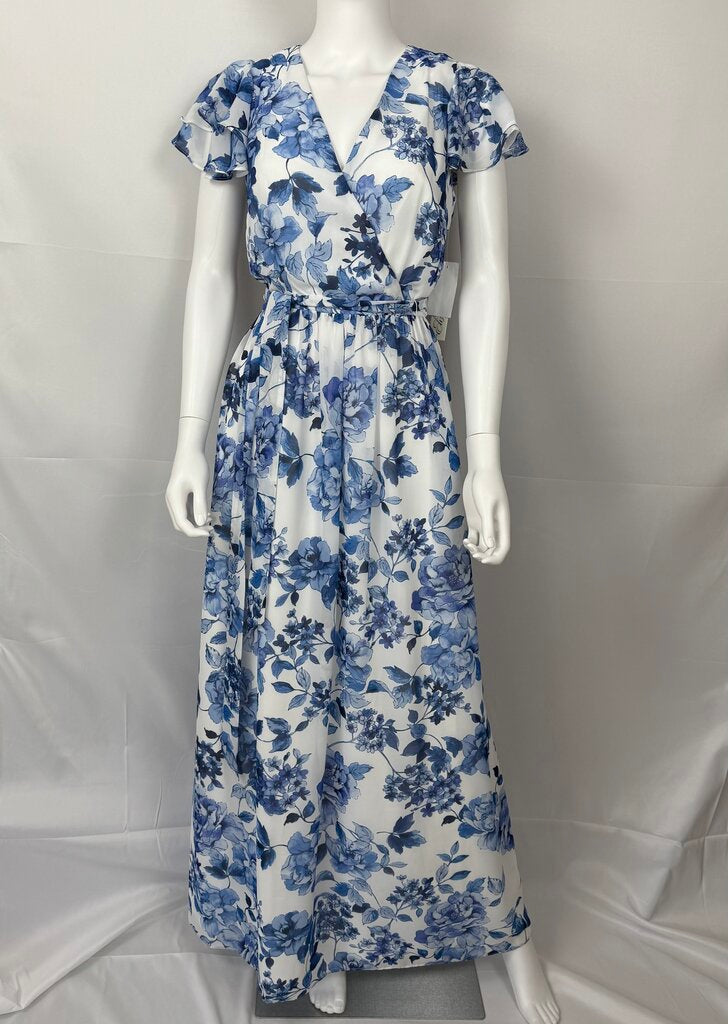 Eliza J - NWT - Blue, White - Floral SS Dress