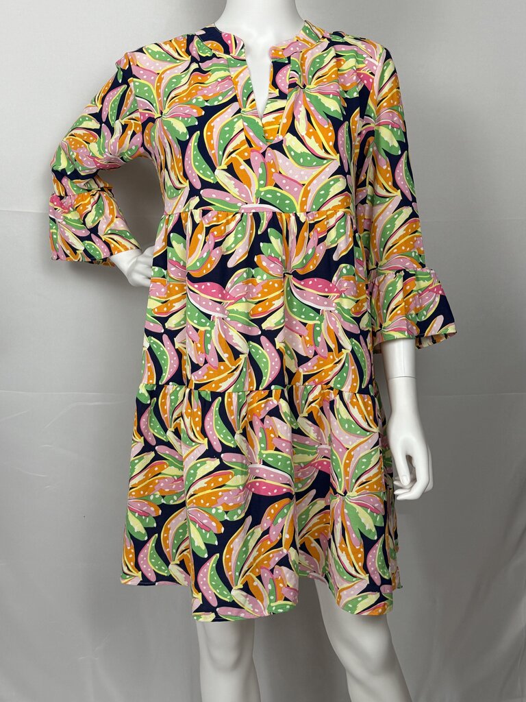 Michelle McDowell - NWT - Navy, Multi - Banana Dress