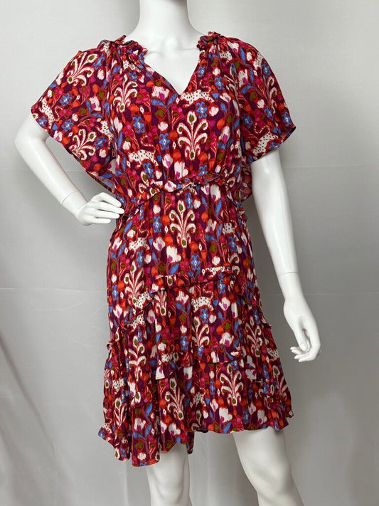 Anthro - Red - SS Robin Tiered Mini Dress