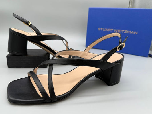 Stuart Weitzman -NWT- Black - Oasis 50 Block Sandal