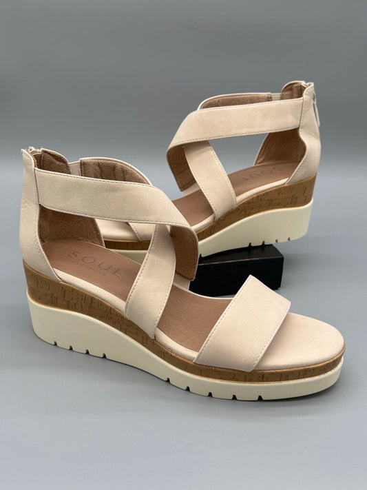 Soul Naturalizer - NWT - Cream -Goodtimes Platform Wedge Sandal