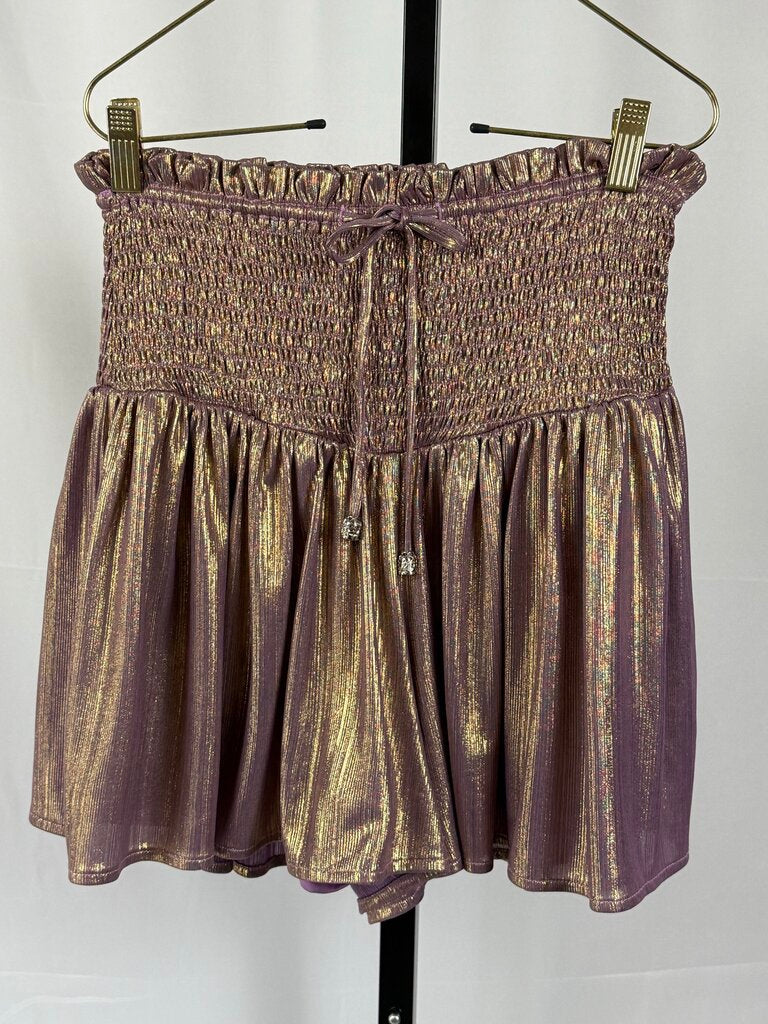 Entro - Purple - Shimmer Flowy Shorts