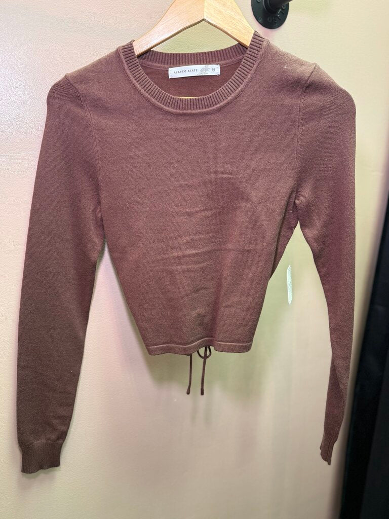 Altar'd State - NWT - Noa Open Back Top - Chocolate