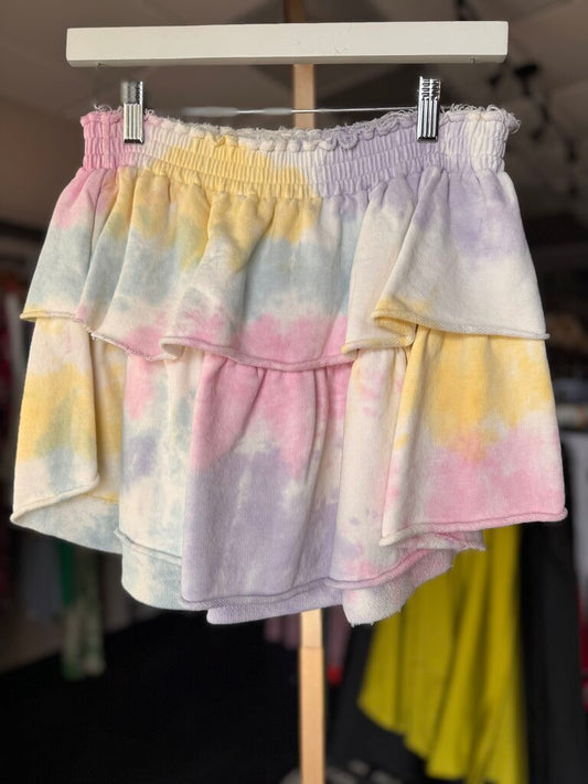 LoveShackFancy - Tie-Dye Rainbow Mini Skirt