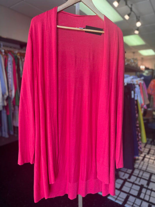 VTG Susan Graver - Duster Cardigan - Watermelon Red