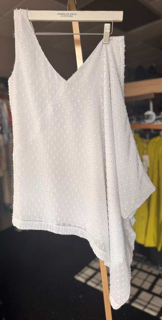 Anna Cate - Clip Dot One Shoulder Top - White