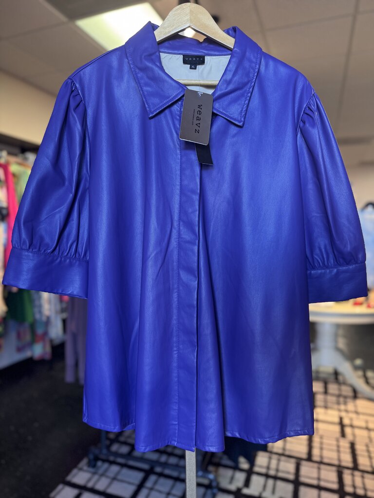 Weavz-NWT- Placket A Line Top in Purple