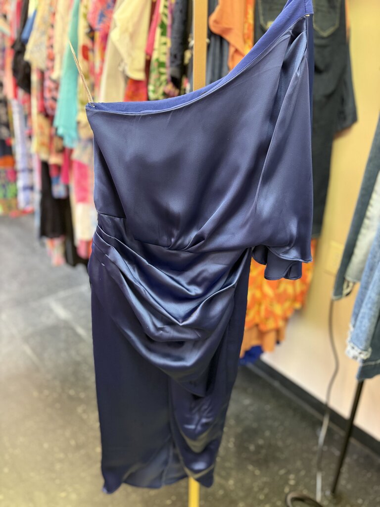 Do+Be Blue One-Shoulder Dress