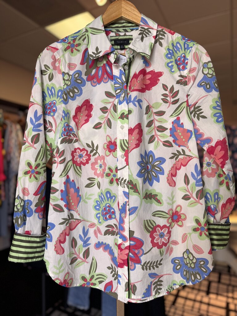 Talbots- Classic Button Down- Floral Print