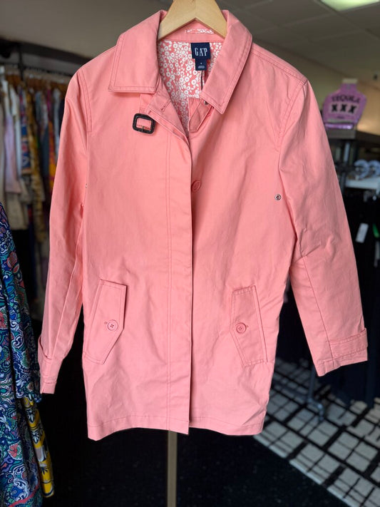 GAP-Peach Mid-Length Trench Coat