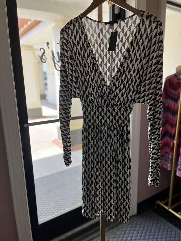Tart- Geometric Wrap Front Knit Dress