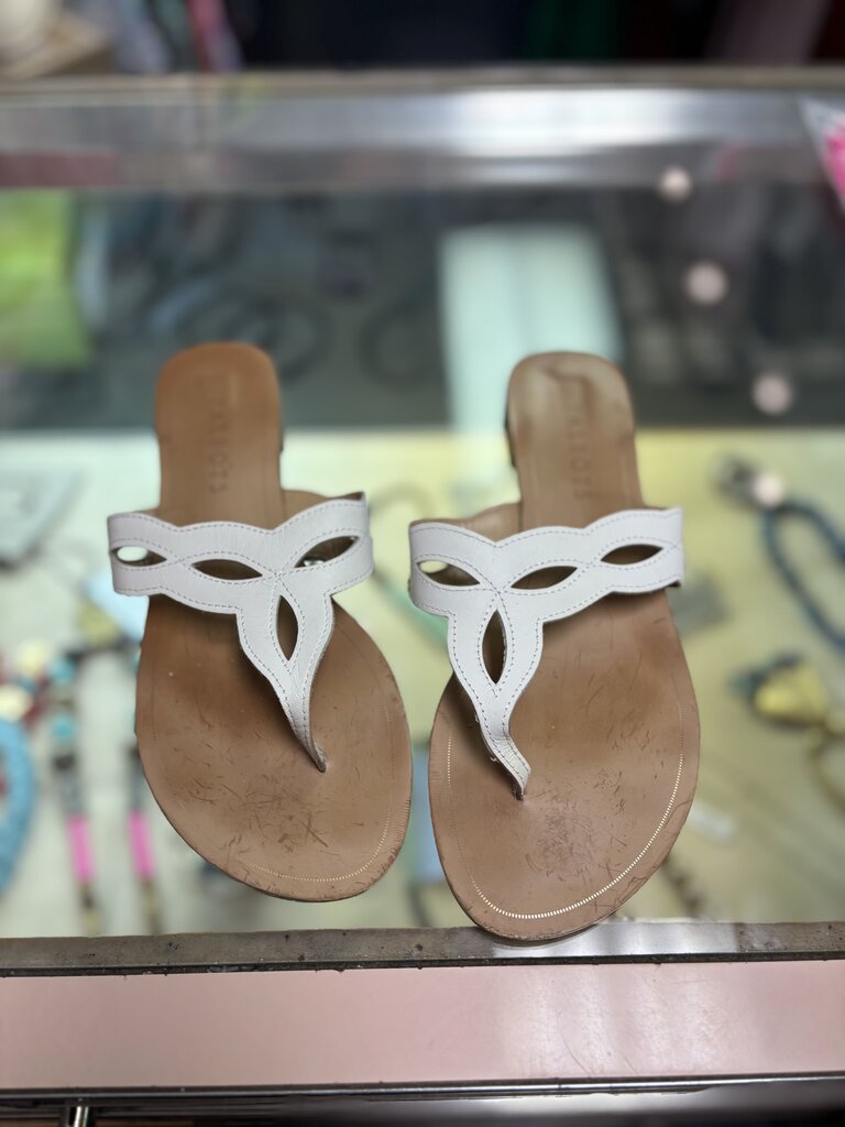 Talbots - White Leather Sandals