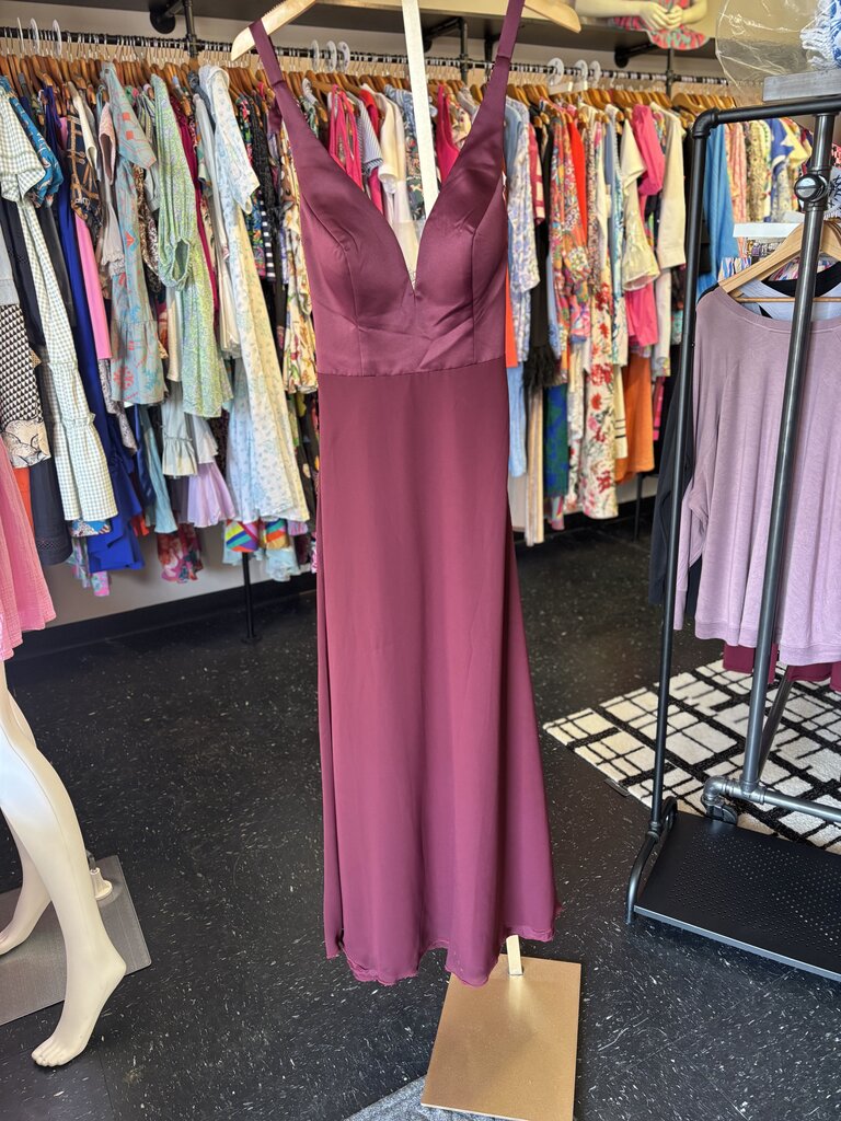 Sorella Vita - Satin & Chiffon Occasion Dress w/ Tie Back
