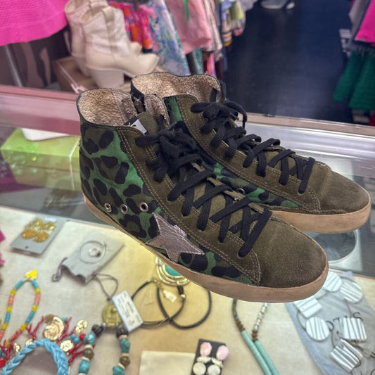 Golden Goose- Green Leopard Francy Sneakers