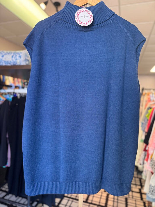Umgee-NWT- High Low Turtleneck Sweater - Navy