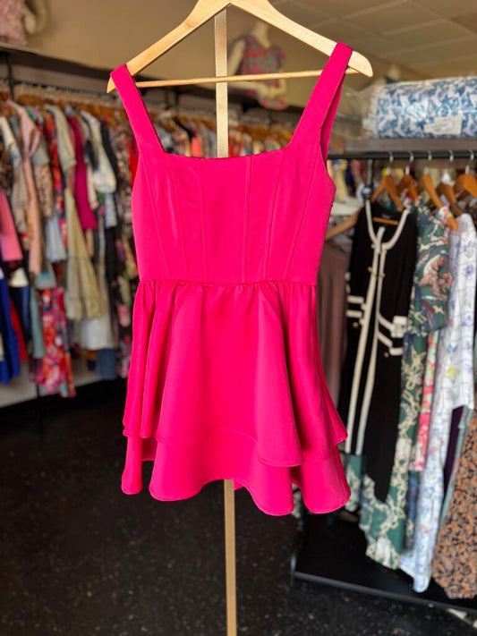 Forever21 - Pink Ruffle Mini Dress with Bow