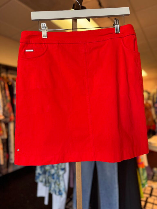 Renaur - Pull On Skort in Scarlet Red