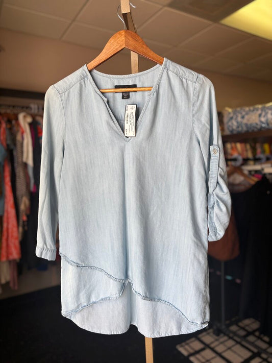 Karen Kane - Asymmetrical Chambray Top