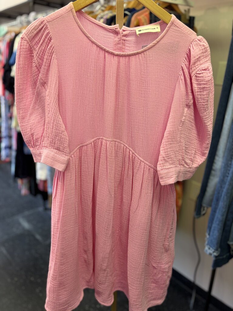 The Impeccable Pig - Gauze Swing Dress in Pink