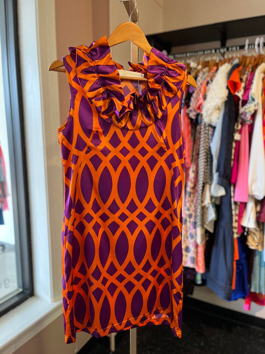 Tracy Negoshian- Grace Dress in Purple/Orange