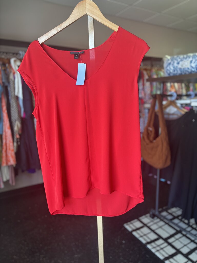 J.Crew - Flowy V-Neck Sleeveless Top in Red