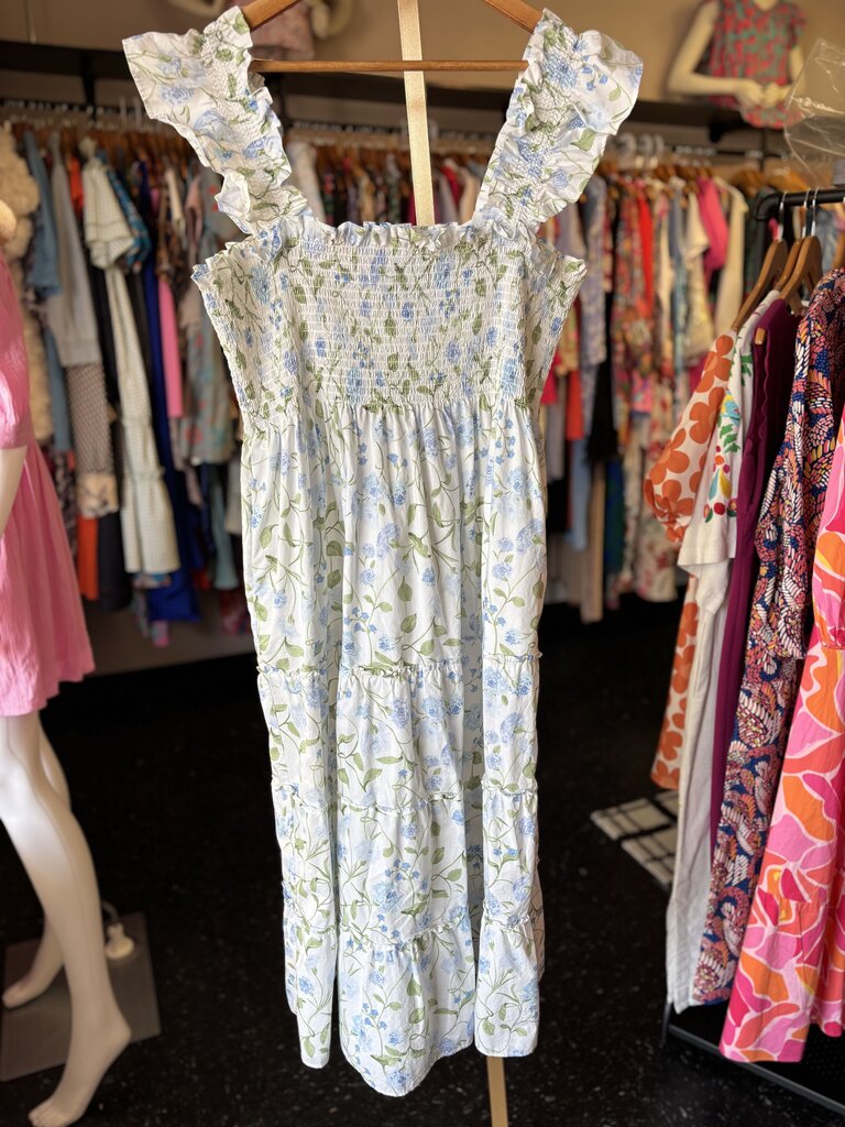Hill House - The Nap Dress in Blue Floral