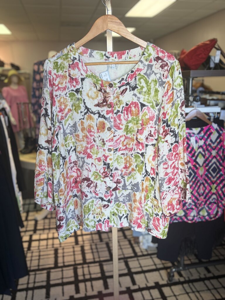 Habitat - LS Floral Button Down Blouse