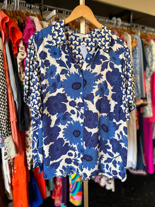 Rose+Olive-SS Floral Top