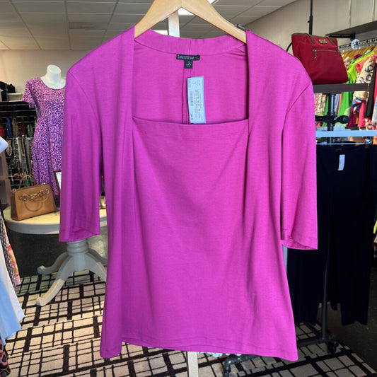 Lafayette 148 NY - SS Cotton Jersey Tee in Magenta