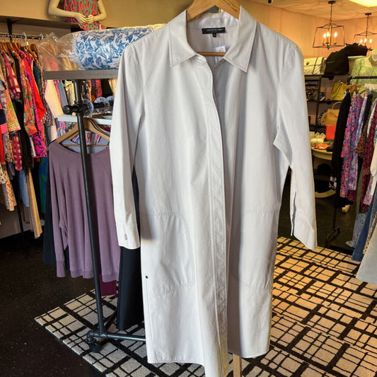 Lafayette 148 NY - Cotton Stretch Shirt Dress in Grey