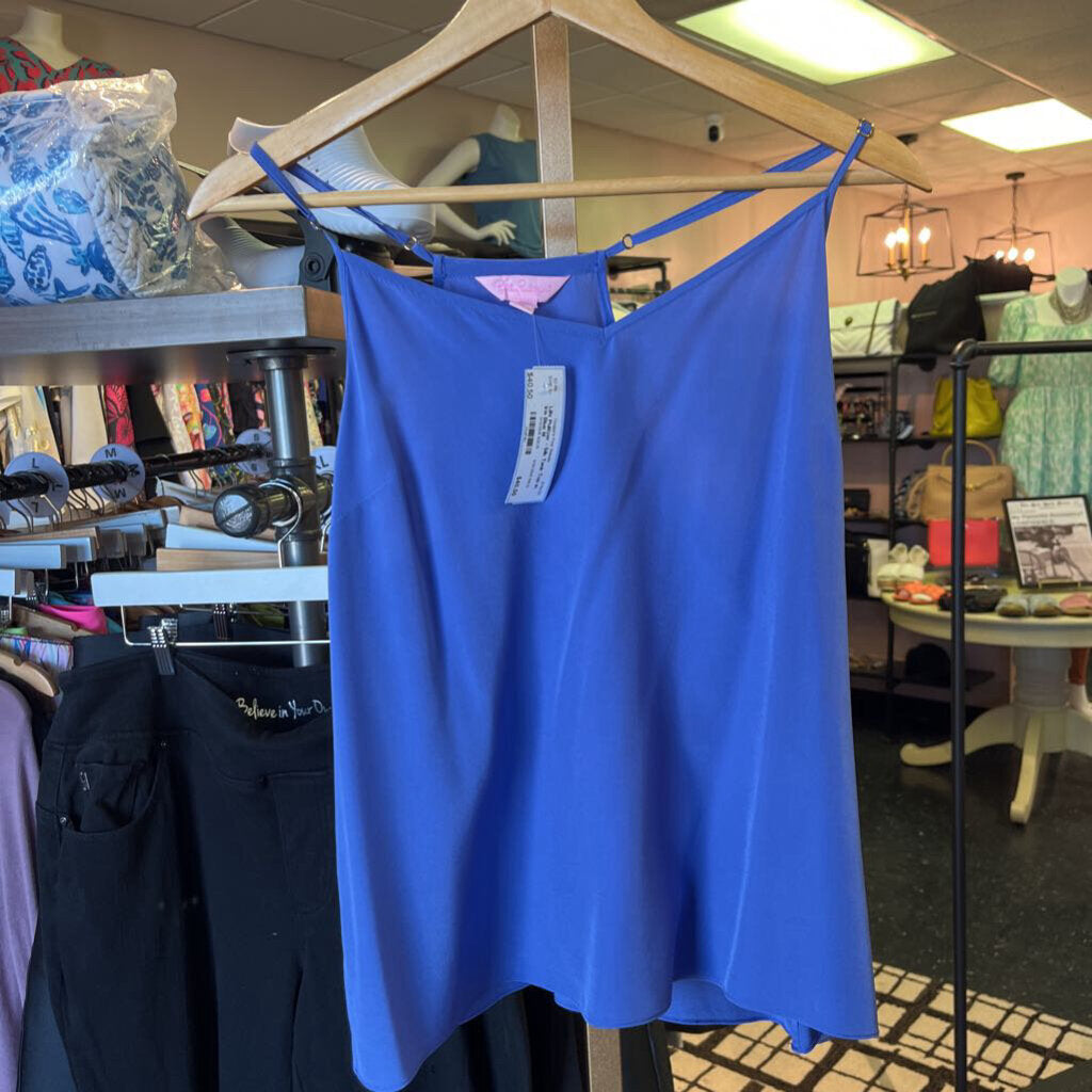 Lilly Pulitzer - Silk Tank Top in Iris Blue