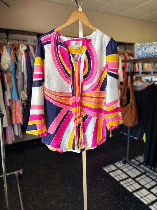 Julie Brown - Vibrant Silk Blouse LS