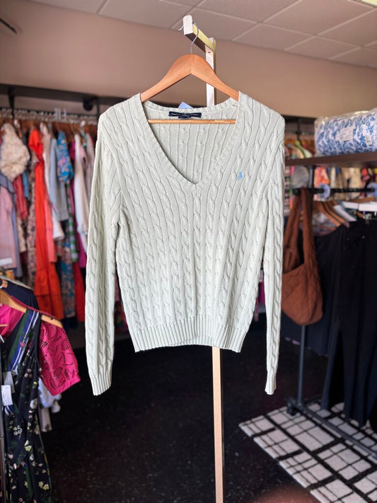 VTG Ralph Lauren V-Neck Sweater in Green