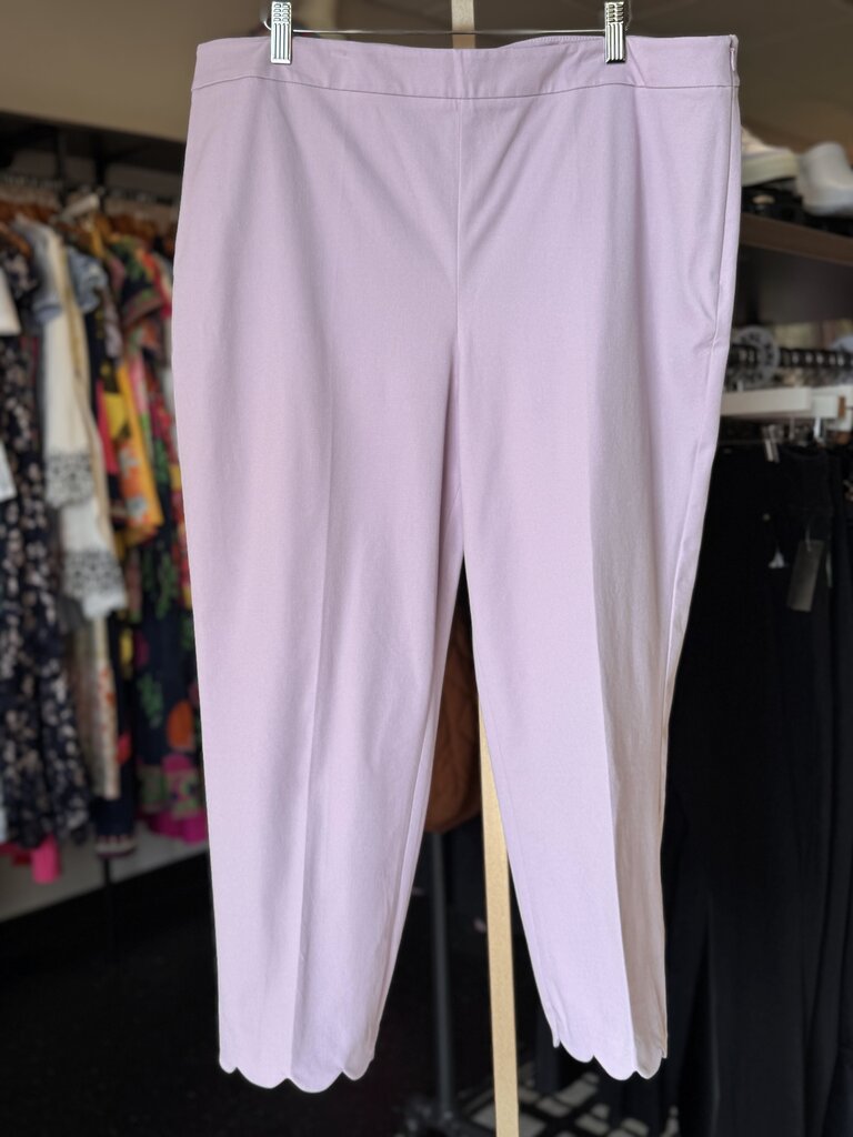 Talbots-Chatham Crop Cotton Blend Pants - Lavender