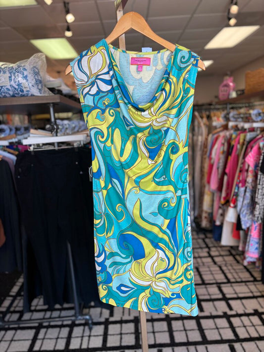 VTG Banana Republic Floral Cowl Neck Dress