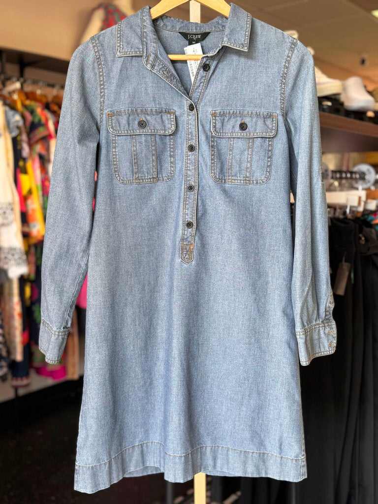 J.Crew- Chambray Button Down Shirt Dress