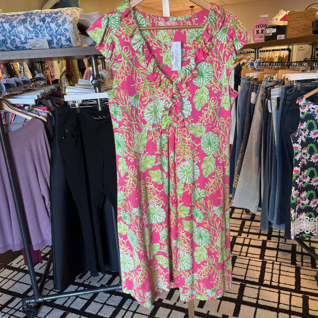 VTG Lilly - Clare Silk Jersey Dress in "Paint My Petals"