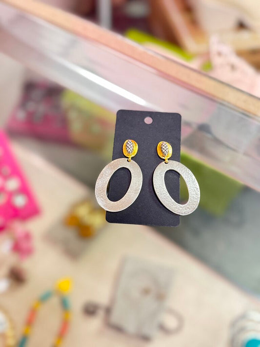Brighton- Ferrara Artisan Two Tone Drop Earrings