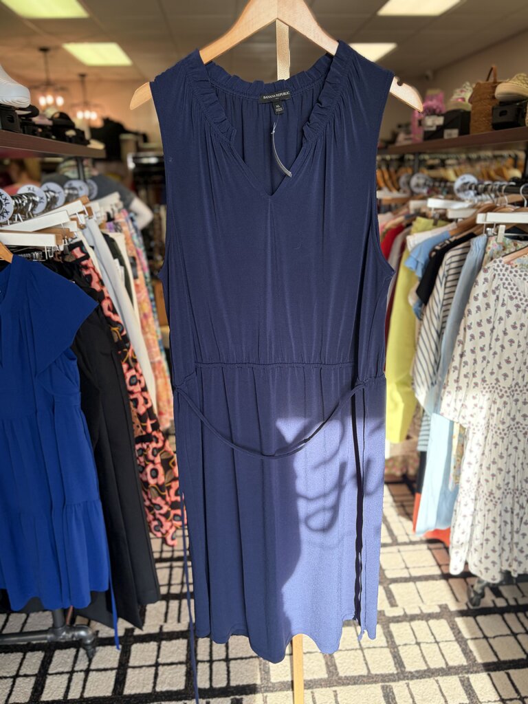 Banana Republic - Sleeveless V-Neck Dress - Navy