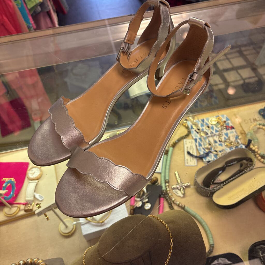 Talbots-NWT-Pila Scallop Heels - Silver