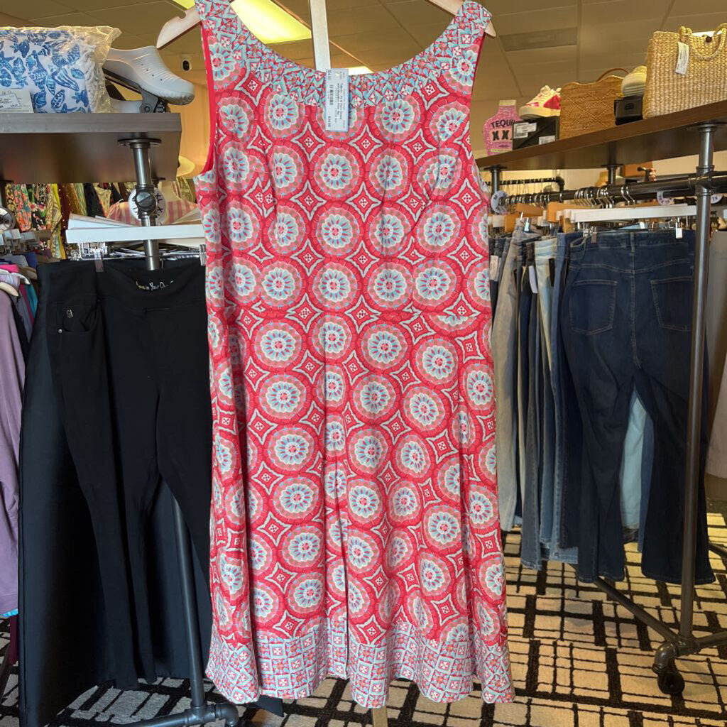 Talbots - Fit & Flare Dress with Medallion Print