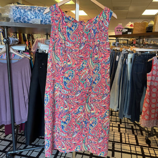 Talbots- Bonaire Paisley Textured Sheath Dress
