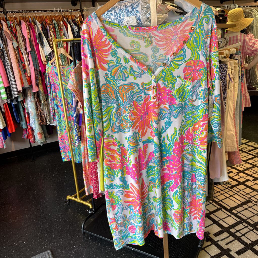 Lilly - Palmetto Tee Dress in "Casa Marina"